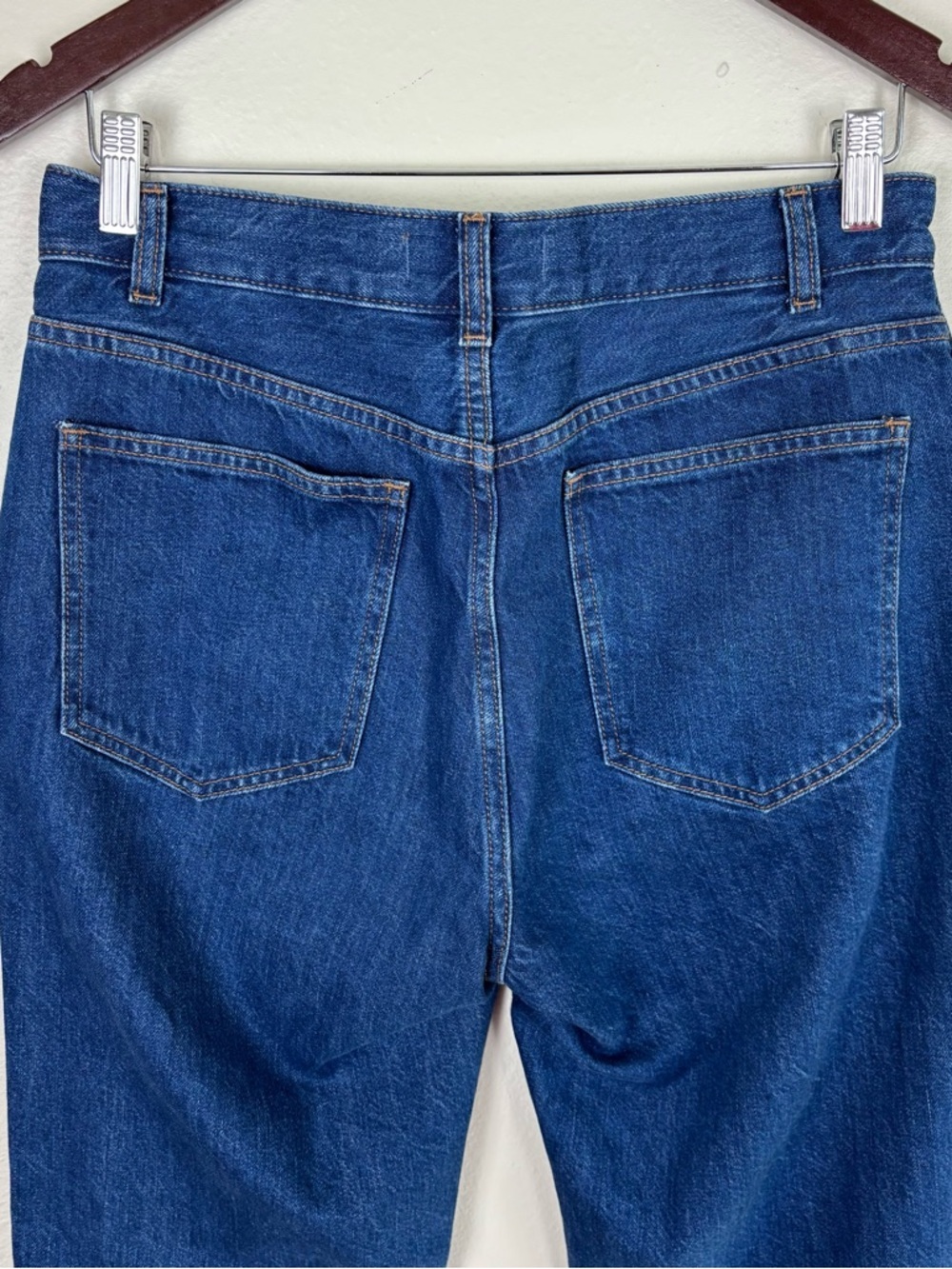 Madewell The Cleo Straight Jeans Women’s Size 28 Plumville Wash Blue Rigid Denim - Picture 6 of 10
